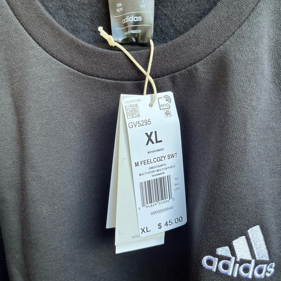 Adidas Men's Black Crewneck Sweater - Picture 3 of 4